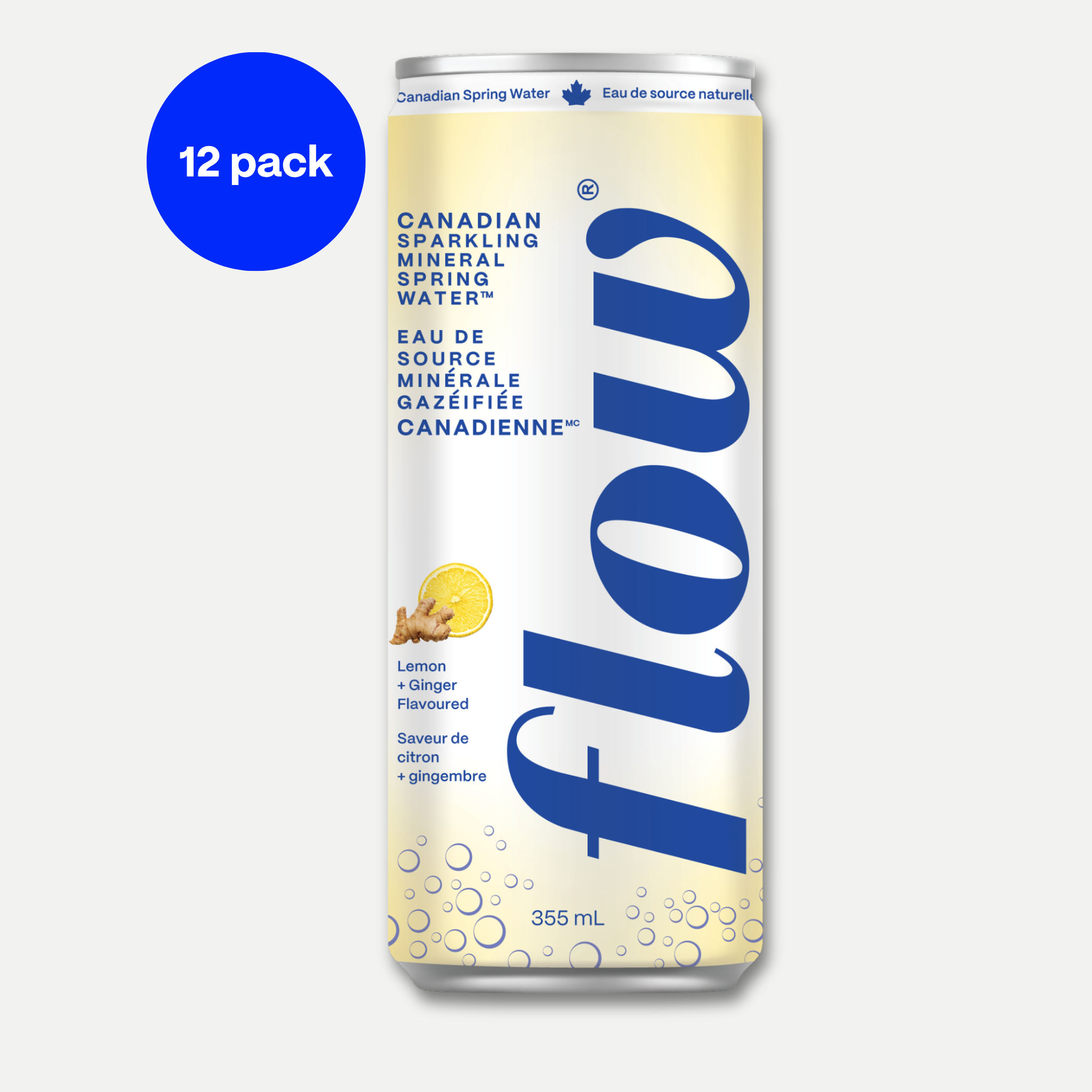12 pack of Sparkling Lemon + Ginger