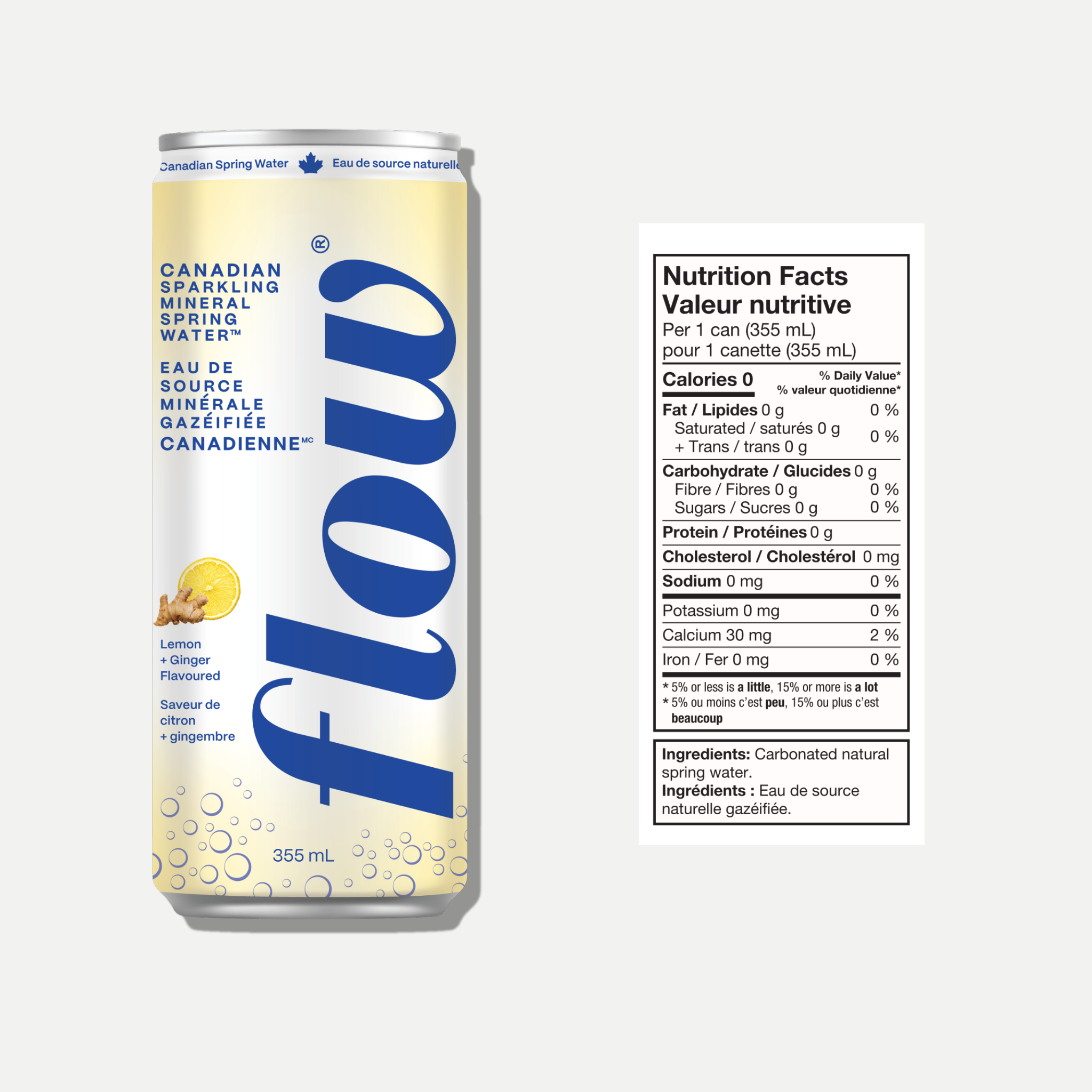 Pack de 12 bouteilles de 355 ml - Citron pétillant et gingembre