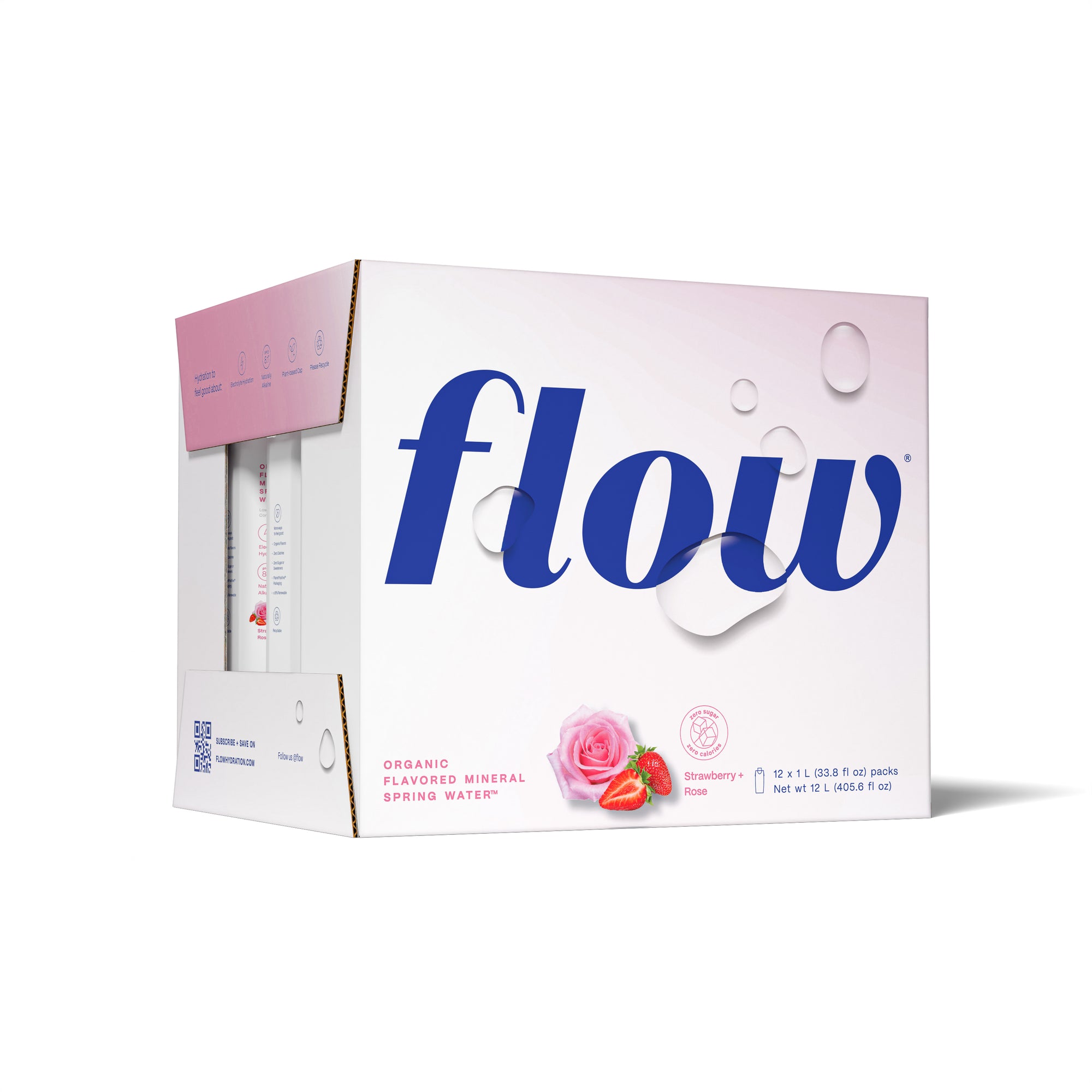 12 pack of 1L - Strawberry + Rose