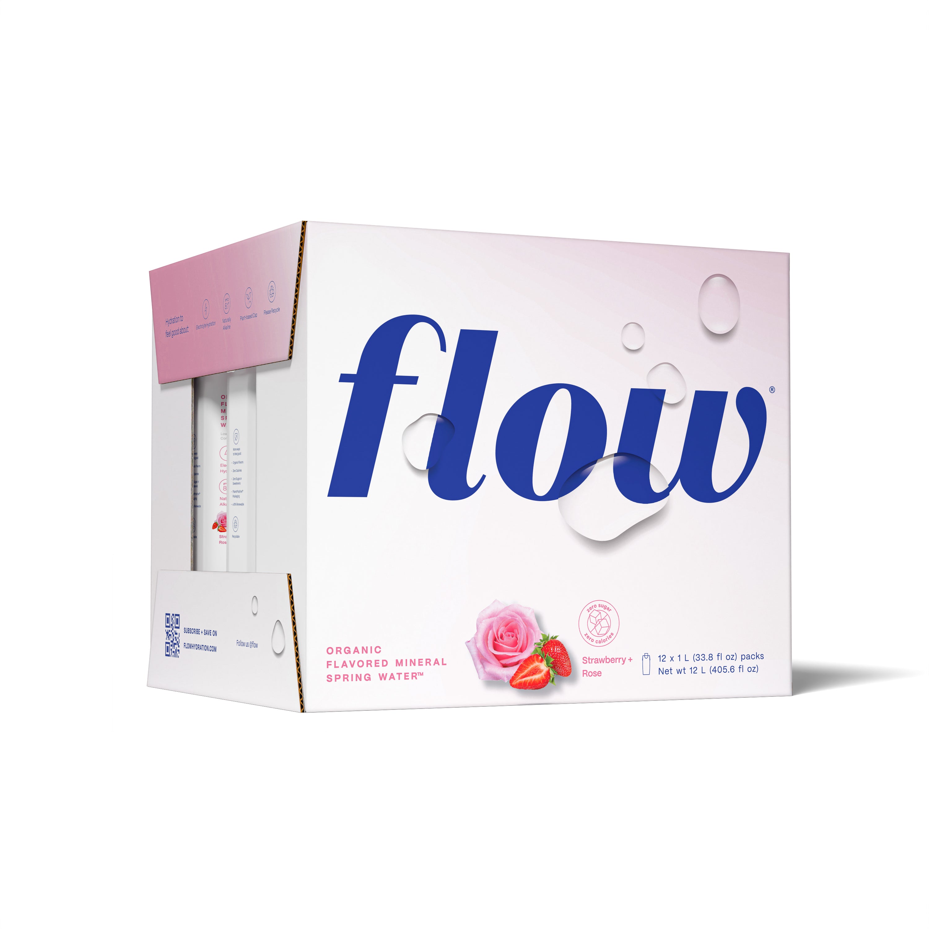 12 pack of 1L - Strawberry + Rose