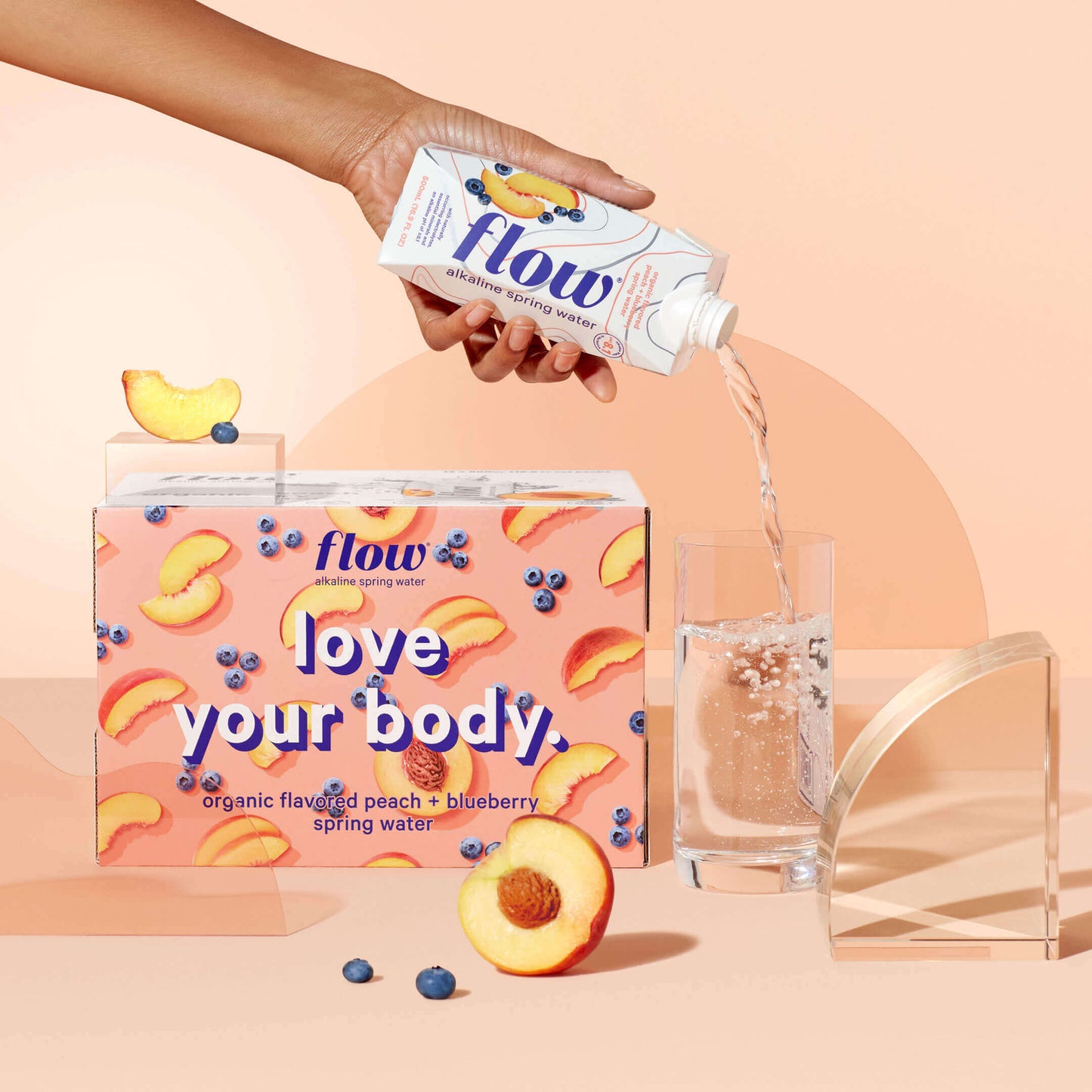 12 pack of 500ml  - Peach + Blueberry