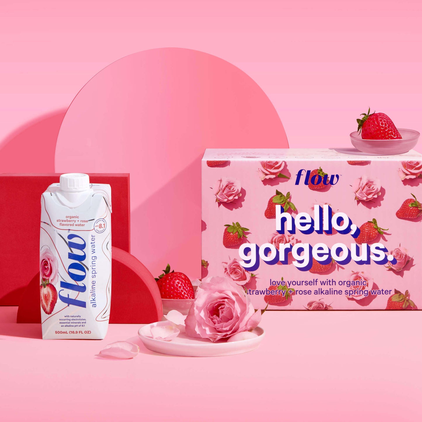 12 pack of 500ml - Strawberry + Rose